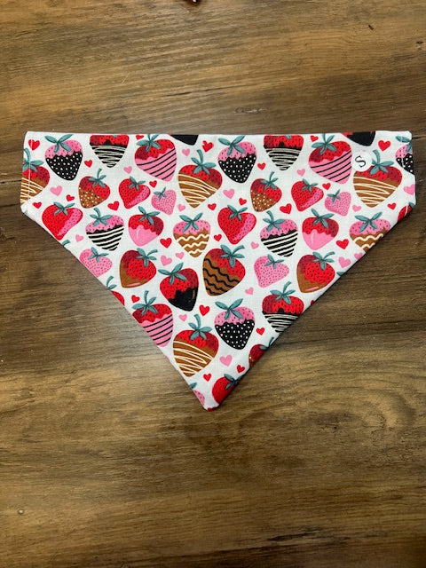 Chocolate Dipped Strawberry Pet Bandana